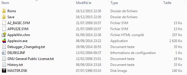 fichiers applewin